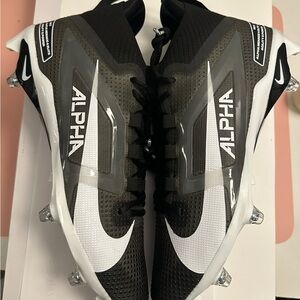 Size 13  Nike Alpha Menace Elite 4 Detachable Black Football Cleats HF4550-001